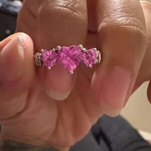 Elegant Pink Heart Ring